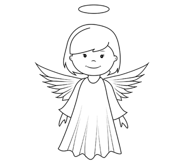 Ангел рисунок для детей легко