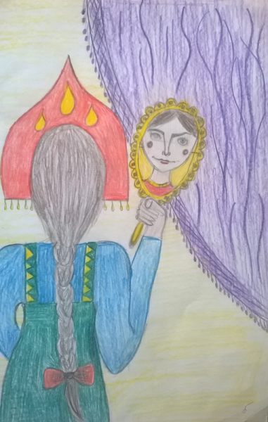 Детские рисунки к скаски о мертвой царевне и о семи богатырях