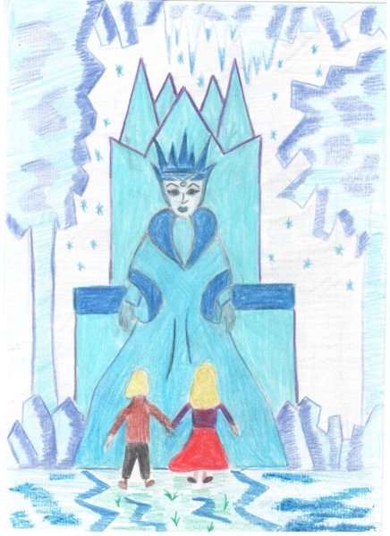 Снежная Королева детские рисунки