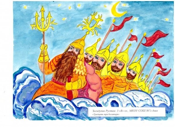 Рисунки о царе салтане и его богатыря