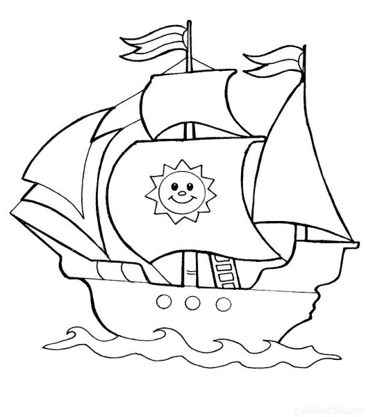 Рисунки о царе салтане корабль
