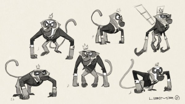 Нарисовать обезьяну робота
