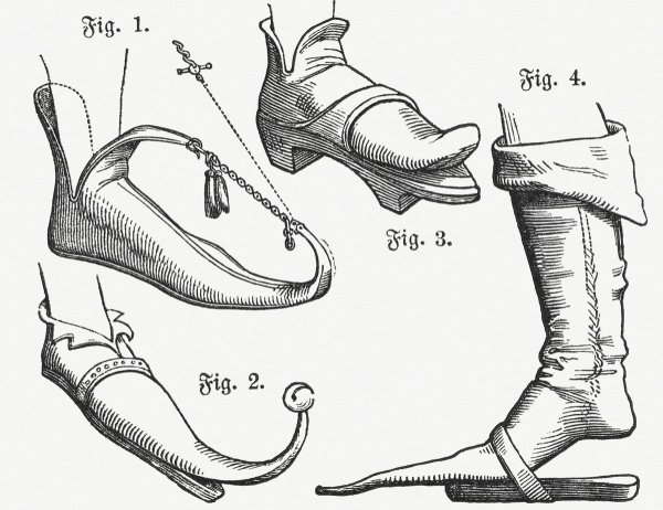 Пулены обувь средневековья