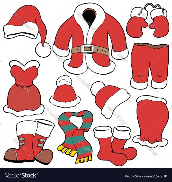 Элементы одежды Санта Клауса
