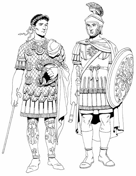 Древний Рим одежда Войнов