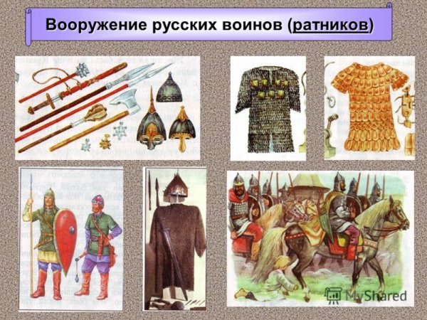 Доспехи и вооружение русских воинов 13 века