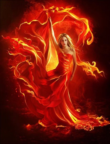 Рисунки огненная фея