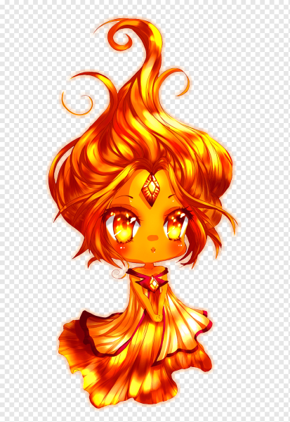 Персонаж с огненными волосами
