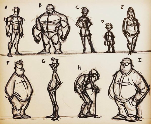 Разные стили рисования персонажей