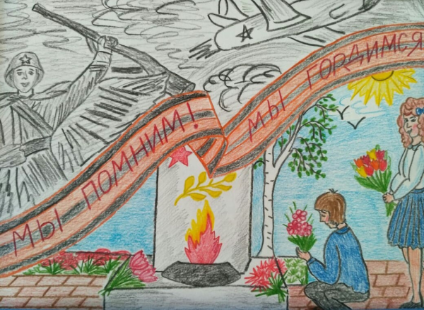 Детские рисунки на тему день Победы