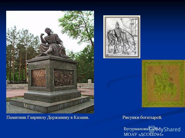 Памятник Гавриилу Державину в Казани