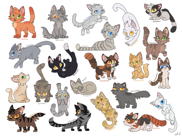 Коты персонажи коты Воители