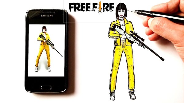 Рисунки персонажей из free Fire игры