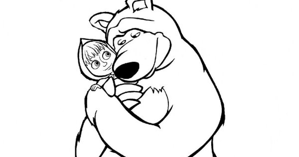 Маша и медведь картинки раскраски