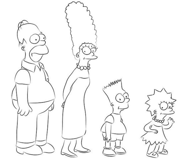 Семья Симпсонов рисунок