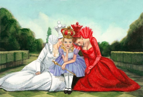 Иллюстрация к сказке Алиса в стране Льюиса Кэрролл Королева