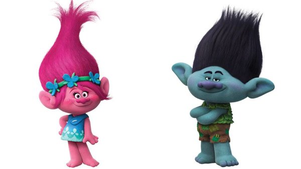 Тролли trolls Розочка и Цветан