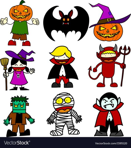 Персонажи Хэллоуина для детей