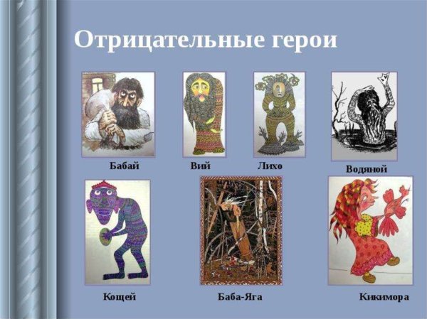 Рисунки персонажи славянской мифологии