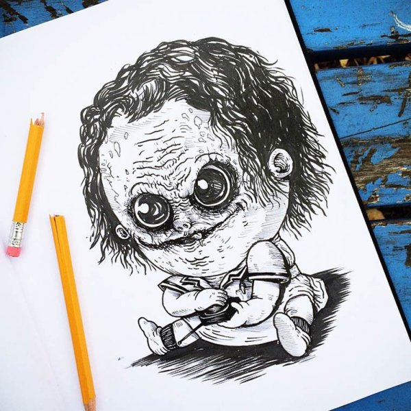 Рисунки карандашом из фильмов ужасов