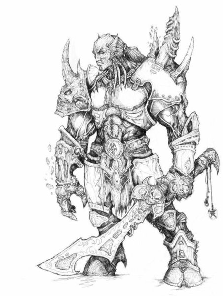 Раскраска орк из Warcraft