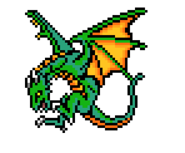 Пиксельный дракончик