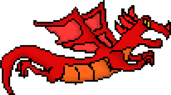 Маленький пиксельный дракон