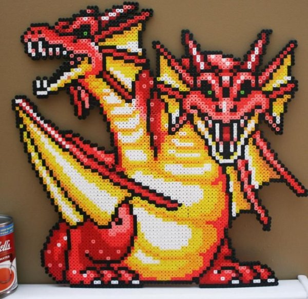 Пиксельный арт дракон