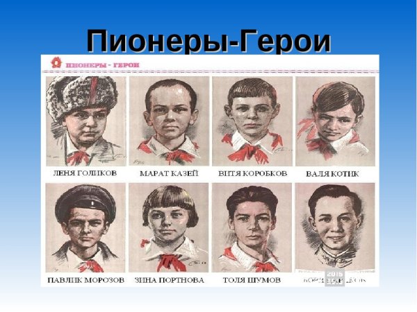 Имена пионеров героев советского Союза