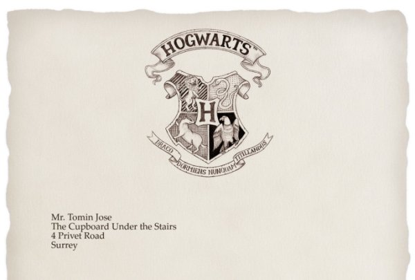 Письмо Гарри Поттеру из Хогвартса печать