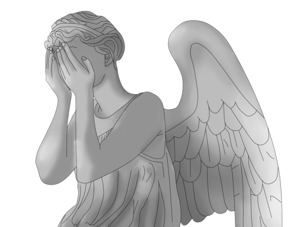 Рисунки плачущий ангел