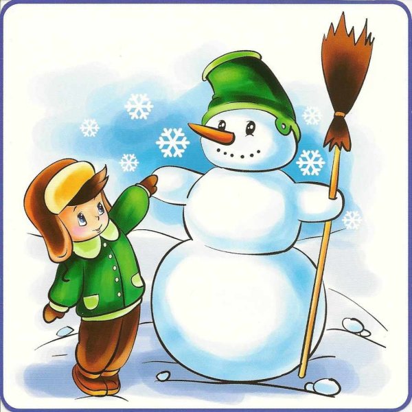 Снеговик для дошкольников