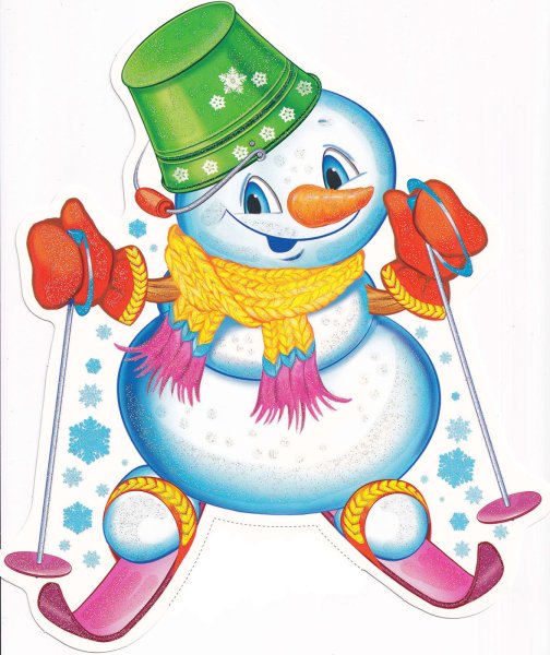 Плакат снеговика для детского сада