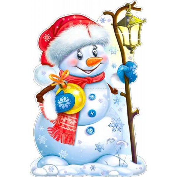 Плакат снеговика для детского сада