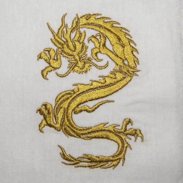 Вышивка дракона на одежде