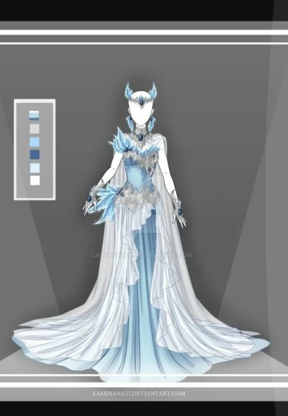 Рисунки платье снежной королевы