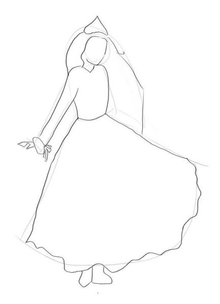 Платье снежной королевы рисунок