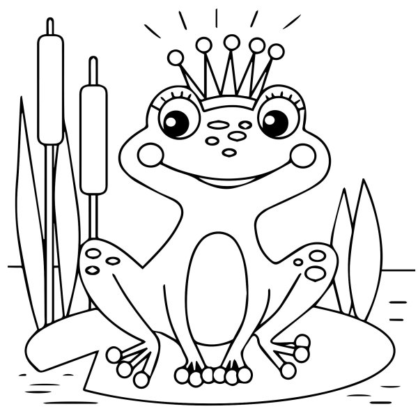 Сказка Царевна лягушка раскраска для детей