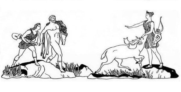 Иллюстрация к седьмому подвигу Геракла