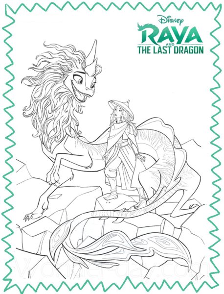 Рая и последний дракон раскраска