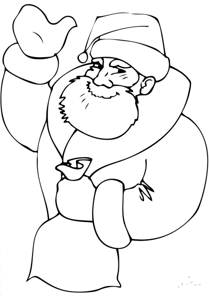 Портрет Деда Мороза рисунок для детей