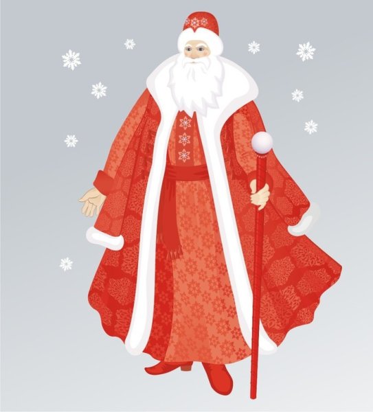 Стилизованное изображение Деда Мороза
