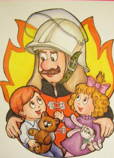 Рисунки пожарный герой