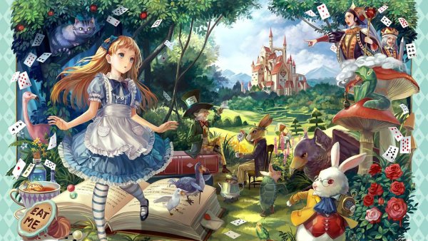 Алиса в Зазеркалье арт аниме
