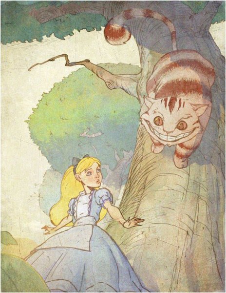 Рисунок к книге Алиса в стране чудес