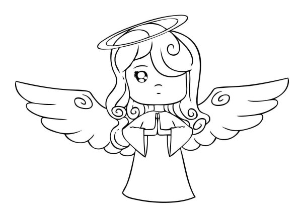 Рисунки примитивный ангела