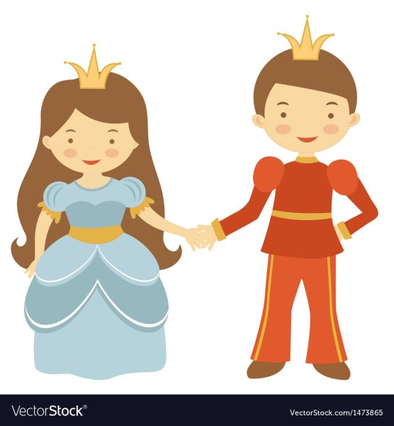 Принц и принцесса вектор