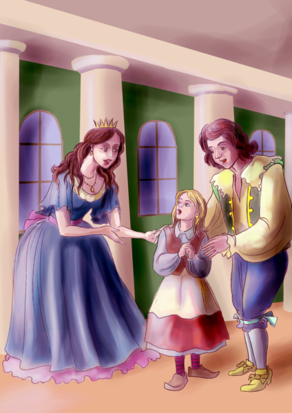Герда и принцесса и принц Снежная Королева
