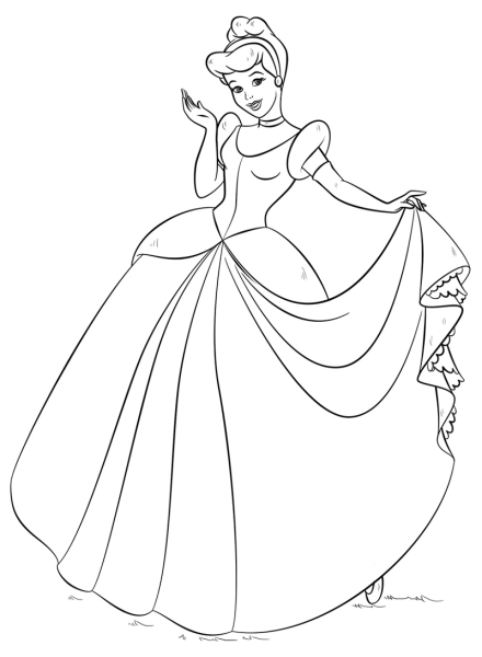 Принцессы Disney раскраски Золушка