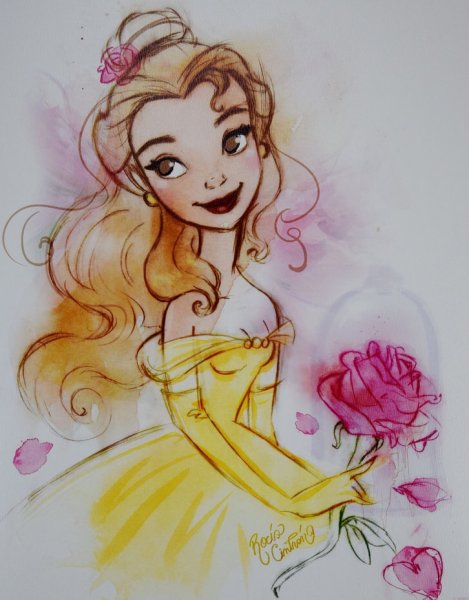 Срисовки Бель принцесса